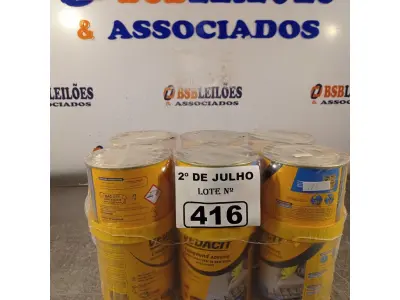 LOTE 416 - 06 LATAS DE ADESIVO ESTRUTURAL DE BASE EPÓXI MÉDIA FLUIDEZ COMPONENTES A+B. (NO ESTADO, LEILÃO NÃO TEM GARANTIA E NEM DEVOLUÇÃO, SUJEITO A POSSÍVEIS AVARIAS VISÍVEIS/OCULTAS E/OU AUSÊNCIA DE COMPONENTES).