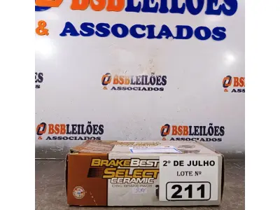 LOTE 211 - 01 PASTILHA DE FREIO DO CRUZE. (NO ESTADO, LEILÃO NÃO TEM GARANTIA E NEM DEVOLUÇÃO, SUJEITO A POSSÍVEIS AVARIAS VISÍVEIS/OCULTAS E/OU AUSÊNCIA DE COMPONENTES).