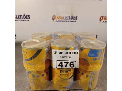 LOTE 476 - 06 LATAS DE ADESIVO ESTRUTURAL DE BASE EPÓXI MEDIA FLUIDEZ COMPONENTES A+B. (NO ESTADO, LEILÃO NÃO TEM GARANTIA E NEM DEVOLUÇÃO, SUJEITO A POSSÍVEIS AVARIAS VISÍVEIS/OCULTAS E/OU AUSÊNCIA DE COMPONENTES).