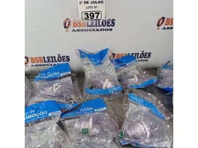 LOTE 397 - 01 LOTE COM VÁRIOS CONJUNTOS DE NEBULIZAÇÃO. (NO ESTADO, LEILÃO NÃO TEM GARANTIA E NEM DEVOLUÇÃO, SUJEITO A POSSÍVEIS AVARIAS VISÍVEIS/OCULTAS E/OU AUSÊNCIA DE COMPONENTES).