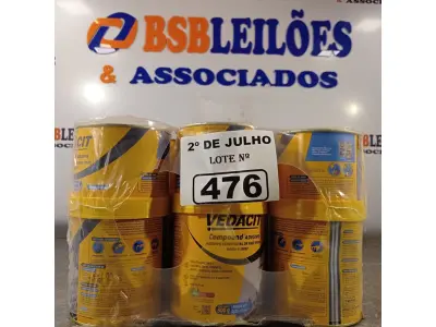 LOTE 476 - 06 LATAS DE ADESIVO ESTRUTURAL DE BASE EPÓXI MEDIA FLUIDEZ COMPONENTES A+B. (NO ESTADO, LEILÃO NÃO TEM GARANTIA E NEM DEVOLUÇÃO, SUJEITO A POSSÍVEIS AVARIAS VISÍVEIS/OCULTAS E/OU AUSÊNCIA DE COMPONENTES).