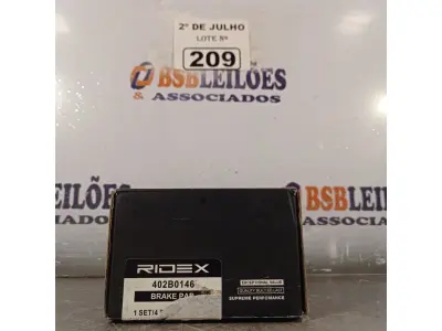 LOTE 209 - 01 LOTE DE PASTILHA DE FREIO CERÂMICA CRUZE (NO ESTADO, LEILÃO NÃO TEM GARANTIA E NEM DEVOLUÇÃO, SUJEITO A POSSÍVEIS AVARIAS VISÍVEIS/OCULTAS E/OU AUSÊNCIA DE COMPONENTES).