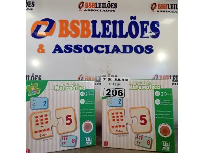 LOTE 206 - 02 JOGOS DE TABULEIRO “DESCOBRINDO MATEMÁTICA”. (NO ESTADO, LEILÃO NÃO TEM GARANTIA E NEM DEVOLUÇÃO, SUJEITO A POSSÍVEIS AVARIAS VISÍVEIS/OCULTAS E/OU AUSÊNCIA DE COMPONENTES).