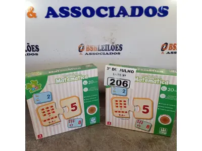 LOTE 206 - 02 JOGOS DE TABULEIRO “DESCOBRINDO MATEMÁTICA”. (NO ESTADO, LEILÃO NÃO TEM GARANTIA E NEM DEVOLUÇÃO, SUJEITO A POSSÍVEIS AVARIAS VISÍVEIS/OCULTAS E/OU AUSÊNCIA DE COMPONENTES).