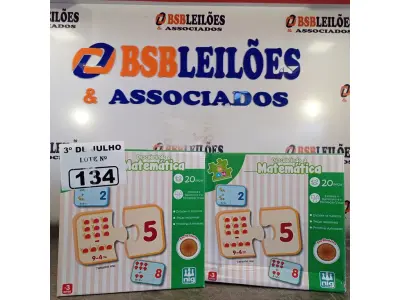 LOTE 134 - 02 JOGOS DE TABULEIRO “DESCOBRINDO MATEMÁTICA”. (NO ESTADO, LEILÃO NÃO TEM GARANTIA E NEM DEVOLUÇÃO, SUJEITO A POSSÍVEIS AVARIAS VISÍVEIS/OCULTAS E/OU AUSÊNCIA DE COMPONENTES).