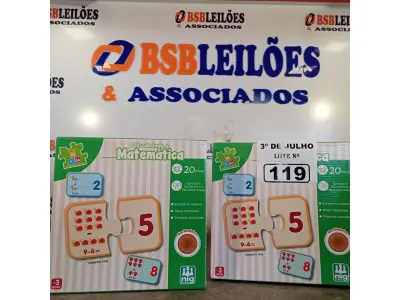 LOTE 119 - 02 JOGOS DE TABULEIRO “DESCOBRINDO MATEMÁTICA”. (NO ESTADO, LEILÃO NÃO TEM GARANTIA E NEM DEVOLUÇÃO, SUJEITO A POSSÍVEIS AVARIAS VISÍVEIS/OCULTAS E/OU AUSÊNCIA DE COMPONENTES).