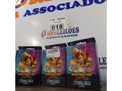 LOTE 018 - 03 CAIXAS COM CARTAS KROSMASTER. (NO ESTADO, LEILÃO NÃO TEM GARANTIA E NEM DEVOLUÇÃO, SUJEITO A POSSÍVEIS AVARIAS VISÍVEIS/OCULTAS E/OU AUSÊNCIA DE COMPONENTES).