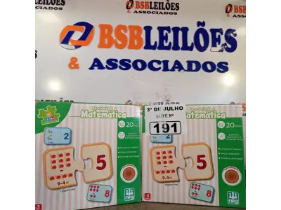 LOTE 191 - 02 JOGOS DE TABULEIRO “DESCOBRINDO MATEMÁTICA”. (NO ESTADO, LEILÃO NÃO TEM GARANTIA E NEM DEVOLUÇÃO, SUJEITO A POSSÍVEIS AVARIAS VISÍVEIS/OCULTAS E/OU AUSÊNCIA DE COMPONENTES).