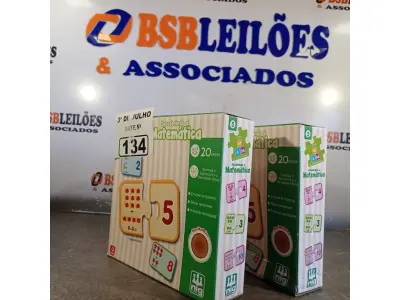 LOTE 134 - 02 JOGOS DE TABULEIRO “DESCOBRINDO MATEMÁTICA”. (NO ESTADO, LEILÃO NÃO TEM GARANTIA E NEM DEVOLUÇÃO, SUJEITO A POSSÍVEIS AVARIAS VISÍVEIS/OCULTAS E/OU AUSÊNCIA DE COMPONENTES).