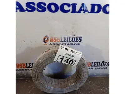 LOTE 140 - 01 ROLO DE CABO FLEXÍVEL STAR BRASIL 1X4MM NA COR CINZA (NOVO). (NO ESTADO, LEILÃO NÃO TEM GARANTIA E NEM DEVOLUÇÃO, SUJEITO A POSSÍVEIS AVARIAS VISÍVEIS/OCULTAS E/OU AUSÊNCIA DE COMPONENTES).