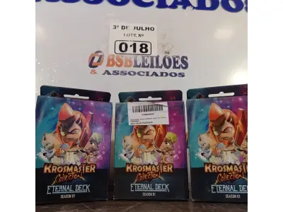 LOTE 018 - 03 CAIXAS COM CARTAS KROSMASTER. (NO ESTADO, LEILÃO NÃO TEM GARANTIA E NEM DEVOLUÇÃO, SUJEITO A POSSÍVEIS AVARIAS VISÍVEIS/OCULTAS E/OU AUSÊNCIA DE COMPONENTES).