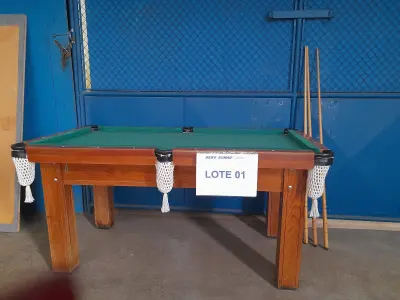 LOTE 309 - MESA DE SINUCA (UNIDADE: B-084 - PASSO FUNDO/RS  - LOCAL DE RETIRADA: AVENIDA PERIMETRAL DEPUTADO GUARACY MARINHO, 600 BAIRRO: SÃO MIGUEL -  PASSO FUNDO/RS – CEP: 99.030-440)