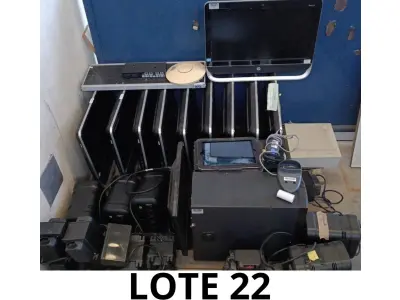 LOTE 055 - 10 MICROCOMPUTADORES ALL-IN-ONE, MICROCOMPUTADOR DC3D-T, ROTEADOR, PAINEL ELETRÔNICO DE CHAMADA DE SENHA, LEITOR DE CÓDIGO DE BARRAS TD100, IPAD, MICROCOMPUTADOR LENOVO, MONITOR DE VÍDEO PARA COMPUTADOR, CPU SAMSUNG (UNIDADE: B-095 - BLUMENAU/SC LOCAL DE RETIRADA: RICARDO GEORG, 777 BAIRRO ITOUPAVA CENTRAL - BLUMENAU/SC)