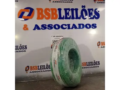 LOTE 075 - 01 ROLO DE CABO FLEXÍVEL 1X10MM NA COR VERDE.100 METROS (NOVO) (NO ESTADO, LEILÃO NÃO TEM GARANTIA E NEM DEVOLUÇÃO, SUJEITO A POSSÍVEIS AVARIAS VISÍVEIS/OCULTAS E/OU AUSÊNCIA DE COMPONENTES).