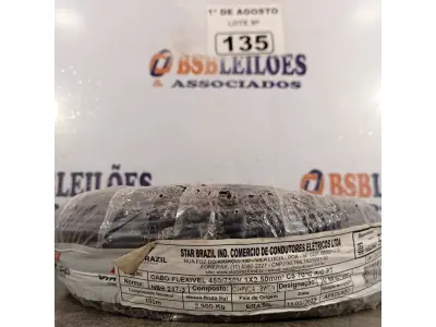 LOTE 135 - 01 ROLO DE CABO FLEXÍVEL 1X2,5MM NA COR PRETA.100 METROS (NOVO) (NO ESTADO, LEILÃO NÃO TEM GARANTIA E NEM DEVOLUÇÃO, SUJEITO A POSSÍVEIS AVARIAS VISÍVEIS/OCULTAS E/OU AUSÊNCIA DE COMPONENTES).