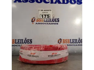 LOTE 175 - 01 ROLO DE CABO FLEXÍVEL 1X2,5MM NA COR VERMELHA. 100 METROS (NOVO)(NO ESTADO, LEILÃO NÃO TEM GARANTIA E NEM DEVOLUÇÃO, SUJEITO A POSSÍVEIS AVARIAS VISÍVEIS/OCULTAS E/OU AUSÊNCIA DE COMPONENTES).