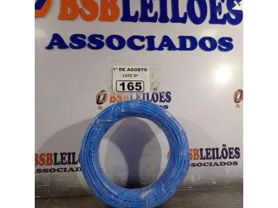 LOTE 165 - 01 ROLO DE CABO FLEXÍVEL 1X2,5MM NA COR AZUL.100 METROS (NOVO) (NO ESTADO, LEILÃO NÃO TEM GARANTIA E NEM DEVOLUÇÃO, SUJEITO A POSSÍVEIS AVARIAS VISÍVEIS/OCULTAS E/OU AUSÊNCIA DE COMPONENTES).