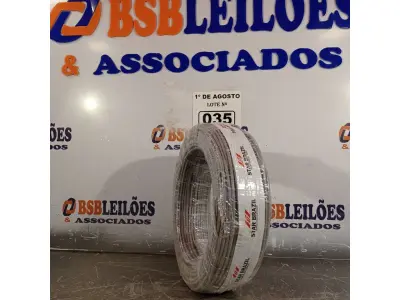 LOTE 035 - 01 ROLO DE CABO FLEXÍVEL 1X4MM NA COR CINZA. 100 METROS (NOVO)(NO ESTADO, LEILÃO NÃO TEM GARANTIA E NEM DEVOLUÇÃO, SUJEITO A POSSÍVEIS AVARIAS VISÍVEIS/OCULTAS E/OU AUSÊNCIA DE COMPONENTES).