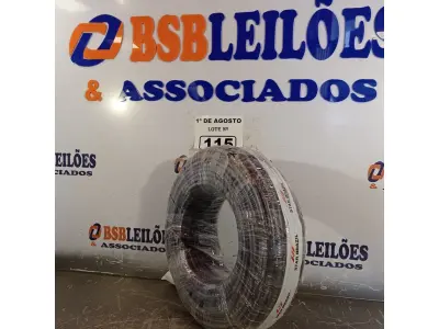 LOTE 115 - 01 ROLO DE CABO FLEXÍVEL 1X10MM NA COR PRETA.100 METROS (NOVO) (NO ESTADO, LEILÃO NÃO TEM GARANTIA E NEM DEVOLUÇÃO, SUJEITO A POSSÍVEIS AVARIAS VISÍVEIS/OCULTAS E/OU AUSÊNCIA DE COMPONENTES).