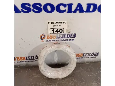 LOTE 140 - 01 ROLO DE CABO FLEXÍVEL 1X2,5MM NA COR BRANCA. 100 METROS (NOVO)(NO ESTADO, LEILÃO NÃO TEM GARANTIA E NEM DEVOLUÇÃO, SUJEITO A POSSÍVEIS AVARIAS VISÍVEIS/OCULTAS E/OU AUSÊNCIA DE COMPONENTES).