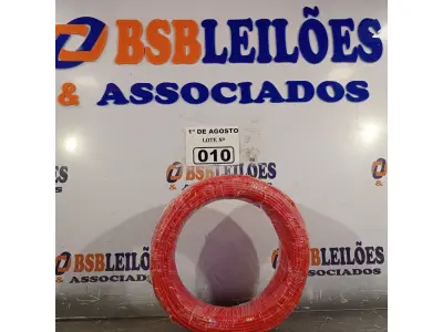 LOTE 010 - 01 ROLO DE CABO FLEXÍVEL 1X2,5MM NA COR VERMELHA. 100 METROS (NOVO) (NO ESTADO, LEILÃO NÃO TEM GARANTIA E NEM DEVOLUÇÃO, SUJEITO A POSSÍVEIS AVARIAS VISÍVEIS/OCULTAS E/OU AUSÊNCIA DE COMPONENTES).