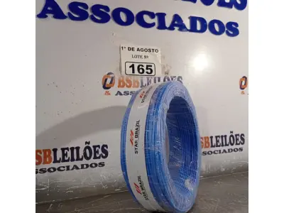 LOTE 165 - 01 ROLO DE CABO FLEXÍVEL 1X2,5MM NA COR AZUL.100 METROS (NOVO) (NO ESTADO, LEILÃO NÃO TEM GARANTIA E NEM DEVOLUÇÃO, SUJEITO A POSSÍVEIS AVARIAS VISÍVEIS/OCULTAS E/OU AUSÊNCIA DE COMPONENTES).