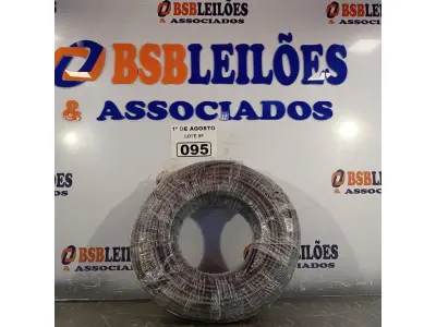 LOTE 095 - 01 ROLO DE CABO FLEXÍVEL 1X10MM NA COR PRETA.100 METROS (NOVO) (NO ESTADO, LEILÃO NÃO TEM GARANTIA E NEM DEVOLUÇÃO, SUJEITO A POSSÍVEIS AVARIAS VISÍVEIS/OCULTAS E/OU AUSÊNCIA DE COMPONENTES).