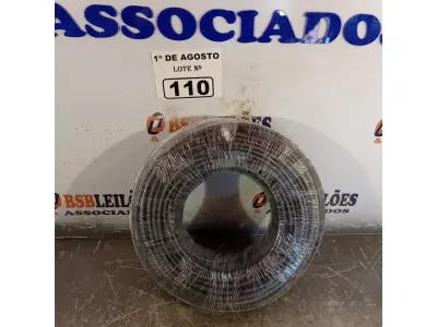 LOTE 110 - 01 ROLO DE CABO FLEXÍVEL 1X10MM NA COR PRETA.100 METROS (NOVO) (NO ESTADO, LEILÃO NÃO TEM GARANTIA E NEM DEVOLUÇÃO, SUJEITO A POSSÍVEIS AVARIAS VISÍVEIS/OCULTAS E/OU AUSÊNCIA DE COMPONENTES).