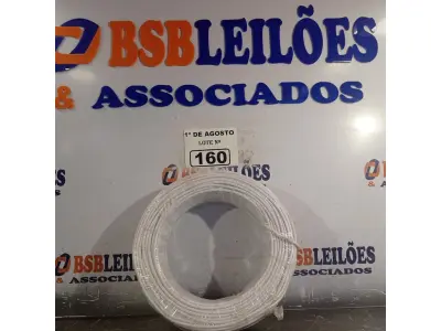 LOTE 160 - 01 ROLO DE CABO FLEXÍVEL 1X4MM NA COR BRANCA. 100 METROS (NOVO) (NO ESTADO, LEILÃO NÃO TEM GARANTIA E NEM DEVOLUÇÃO, SUJEITO A POSSÍVEIS AVARIAS VISÍVEIS/OCULTAS E/OU AUSÊNCIA DE COMPONENTES).