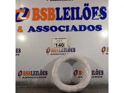 LOTE 140 - 01 ROLO DE CABO FLEXÍVEL 1X2,5MM NA COR BRANCA. 100 METROS (NOVO)(NO ESTADO, LEILÃO NÃO TEM GARANTIA E NEM DEVOLUÇÃO, SUJEITO A POSSÍVEIS AVARIAS VISÍVEIS/OCULTAS E/OU AUSÊNCIA DE COMPONENTES).
