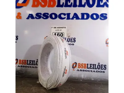 LOTE 160 - 01 ROLO DE CABO FLEXÍVEL 1X4MM NA COR BRANCA. 100 METROS (NOVO) (NO ESTADO, LEILÃO NÃO TEM GARANTIA E NEM DEVOLUÇÃO, SUJEITO A POSSÍVEIS AVARIAS VISÍVEIS/OCULTAS E/OU AUSÊNCIA DE COMPONENTES).