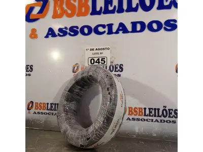 LOTE 045 - 01 ROLO DE CABO FLEXÍVEL 1X4MM NA COR PRETA.100 METROS (NOVO) (NO ESTADO, LEILÃO NÃO TEM GARANTIA E NEM DEVOLUÇÃO, SUJEITO A POSSÍVEIS AVARIAS VISÍVEIS/OCULTAS E/OU AUSÊNCIA DE COMPONENTES).