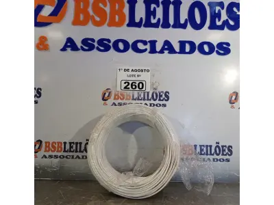 LOTE 260 - 01 ROLO DE CABO FLEXÍVEL 1X2,5MM NA COR BRANCA. 100 METROS (NOVO)(NO ESTADO, LEILÃO NÃO TEM GARANTIA E NEM DEVOLUÇÃO, SUJEITO A POSSÍVEIS AVARIAS VISÍVEIS/OCULTAS E/OU AUSÊNCIA DE COMPONENTES).