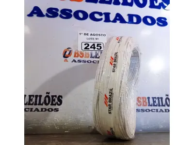 LOTE 245 - 01 ROLO DE CABO FLEXÍVEL 1X2,5MM NA COR BRANCA. 100 METROS (NOVO)(NO ESTADO, LEILÃO NÃO TEM GARANTIA E NEM DEVOLUÇÃO, SUJEITO A POSSÍVEIS AVARIAS VISÍVEIS/OCULTAS E/OU AUSÊNCIA DE COMPONENTES).