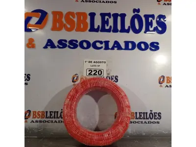 LOTE 220 - 01 ROLO DE CABO FLEXÍVEL 1X4MM NA COR VERMELHA.100 METROS (NOVO) (NO ESTADO, LEILÃO NÃO TEM GARANTIA E NEM DEVOLUÇÃO, SUJEITO A POSSÍVEIS AVARIAS VISÍVEIS/OCULTAS E/OU AUSÊNCIA DE COMPONENTES).
