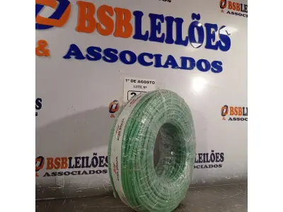 LOTE 210 - 01 ROLO DE CABO FLEXÍVEL 1X10MM NA COR VERDE.100 METROS (NOVO) (NO ESTADO, LEILÃO NÃO TEM GARANTIA E NEM DEVOLUÇÃO, SUJEITO A POSSÍVEIS AVARIAS VISÍVEIS/OCULTAS E/OU AUSÊNCIA DE COMPONENTES).
