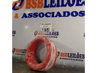 LOTE 195 - 01 ROLO DE CABO FLEXÍVEL 1X2,5MM NA COR VERMELHA.100 METROS (NOVO) (NO ESTADO, LEILÃO NÃO TEM GARANTIA E NEM DEVOLUÇÃO, SUJEITO A POSSÍVEIS AVARIAS VISÍVEIS/OCULTAS E/OU AUSÊNCIA DE COMPONENTES).