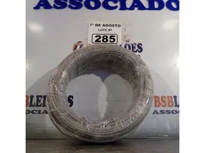 LOTE 285 - 01 ROLO DE CABO FLEXÍVEL 1X2,5MM NA COR CINZA.100 METROS (NOVO) (NO ESTADO, LEILÃO NÃO TEM GARANTIA E NEM DEVOLUÇÃO, SUJEITO A POSSÍVEIS AVARIAS VISÍVEIS/OCULTAS E/OU AUSÊNCIA DE COMPONENTES).