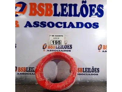 LOTE 195 - 01 ROLO DE CABO FLEXÍVEL 1X2,5MM NA COR VERMELHA.100 METROS (NOVO) (NO ESTADO, LEILÃO NÃO TEM GARANTIA E NEM DEVOLUÇÃO, SUJEITO A POSSÍVEIS AVARIAS VISÍVEIS/OCULTAS E/OU AUSÊNCIA DE COMPONENTES).