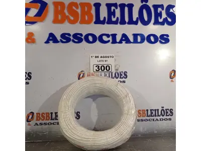 LOTE 300 - 01 ROLO DE CABO FLEXÍVEL 1X4MM NA COR BRANCA.100 METROS (NOVO) (NO ESTADO, LEILÃO NÃO TEM GARANTIA E NEM DEVOLUÇÃO, SUJEITO A POSSÍVEIS AVARIAS VISÍVEIS/OCULTAS E/OU AUSÊNCIA DE COMPONENTES).