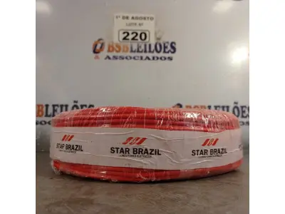 LOTE 220 - 01 ROLO DE CABO FLEXÍVEL 1X4MM NA COR VERMELHA.100 METROS (NOVO) (NO ESTADO, LEILÃO NÃO TEM GARANTIA E NEM DEVOLUÇÃO, SUJEITO A POSSÍVEIS AVARIAS VISÍVEIS/OCULTAS E/OU AUSÊNCIA DE COMPONENTES).
