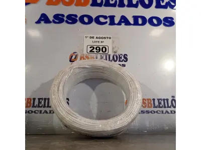 LOTE 290 - 01 ROLO DE CABO FLEXÍVEL 1X2,5MM NA COR BRANCA.100 METROS (NOVO)(NO ESTADO, LEILÃO NÃO TEM GARANTIA E NEM DEVOLUÇÃO, SUJEITO A POSSÍVEIS AVARIAS VISÍVEIS/OCULTAS E/OU AUSÊNCIA DE COMPONENTES).