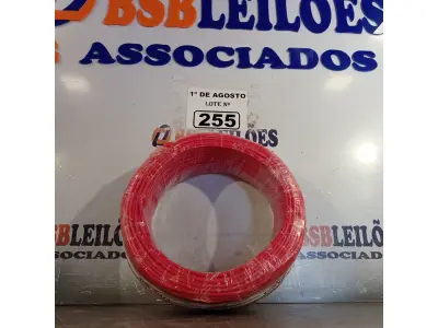 LOTE 255 - 01 ROLO DE CABO FLEXÍVEL 1X2,5MM NA COR VERMELHA.100 METROS (NOVO) (NO ESTADO, LEILÃO NÃO TEM GARANTIA E NEM DEVOLUÇÃO, SUJEITO A POSSÍVEIS AVARIAS VISÍVEIS/OCULTAS E/OU AUSÊNCIA DE COMPONENTES).