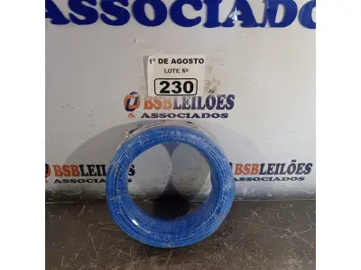 LOTE 230 - 01 ROLO DE CABO FLEXÍVEL 1X2,5MM NA COR AZUL. 100 METROS (NOVO)(NO ESTADO, LEILÃO NÃO TEM GARANTIA E NEM DEVOLUÇÃO, SUJEITO A POSSÍVEIS AVARIAS VISÍVEIS/OCULTAS E/OU AUSÊNCIA DE COMPONENTES).
