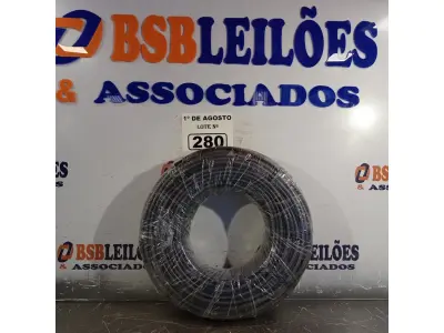 LOTE 280 - 01 ROLO DE CABO FLEXÍVEL 1X10MM NA COR PRETA.100 METROS (NOVO) (NO ESTADO, LEILÃO NÃO TEM GARANTIA E NEM DEVOLUÇÃO, SUJEITO A POSSÍVEIS AVARIAS VISÍVEIS/OCULTAS E/OU AUSÊNCIA DE COMPONENTES).
