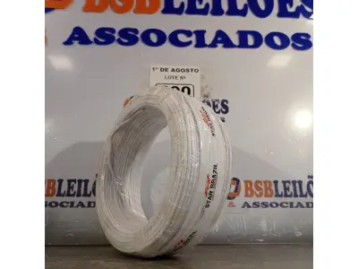 LOTE 290 - 01 ROLO DE CABO FLEXÍVEL 1X2,5MM NA COR BRANCA.100 METROS (NOVO)(NO ESTADO, LEILÃO NÃO TEM GARANTIA E NEM DEVOLUÇÃO, SUJEITO A POSSÍVEIS AVARIAS VISÍVEIS/OCULTAS E/OU AUSÊNCIA DE COMPONENTES).