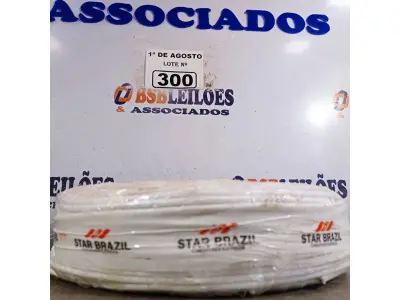 LOTE 300 - 01 ROLO DE CABO FLEXÍVEL 1X4MM NA COR BRANCA.100 METROS (NOVO) (NO ESTADO, LEILÃO NÃO TEM GARANTIA E NEM DEVOLUÇÃO, SUJEITO A POSSÍVEIS AVARIAS VISÍVEIS/OCULTAS E/OU AUSÊNCIA DE COMPONENTES).