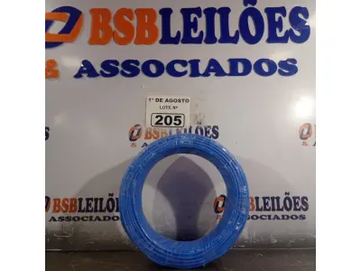 LOTE 205 - 01 ROLO DE CABO FLEXÍVEL 1X2,5MM NA COR AZUL. 100 METROS (NOVO)(NO ESTADO, LEILÃO NÃO TEM GARANTIA E NEM DEVOLUÇÃO, SUJEITO A POSSÍVEIS AVARIAS VISÍVEIS/OCULTAS E/OU AUSÊNCIA DE COMPONENTES).