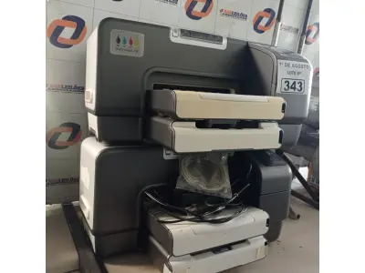 LOTE 343 - 02 IMPRESSORAS MARCAS HP MODELO INK JET 1200WN INCOMPLETAS. (NO ESTADO, LEILÃO NÃO TEM GARANTIA E NEM DEVOLUÇÃO, SUJEITO A POSSÍVEIS AVARIAS VISÍVEIS/OCULTAS E/OU AUSÊNCIA DE COMPONENTES).