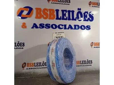 LOTE 225 - 01 ROLO DE CABO FLEXÍVEL 1X10MM NA COR AZUL.100 METROS (NOVO) (NO ESTADO, LEILÃO NÃO TEM GARANTIA E NEM DEVOLUÇÃO, SUJEITO A POSSÍVEIS AVARIAS VISÍVEIS/OCULTAS E/OU AUSÊNCIA DE COMPONENTES).